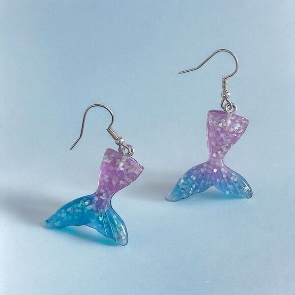Princess Mermaid Tail Earrings for Women Teen Girls Adorable Temperament - Picture 1 of 2